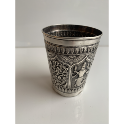 High silver cup